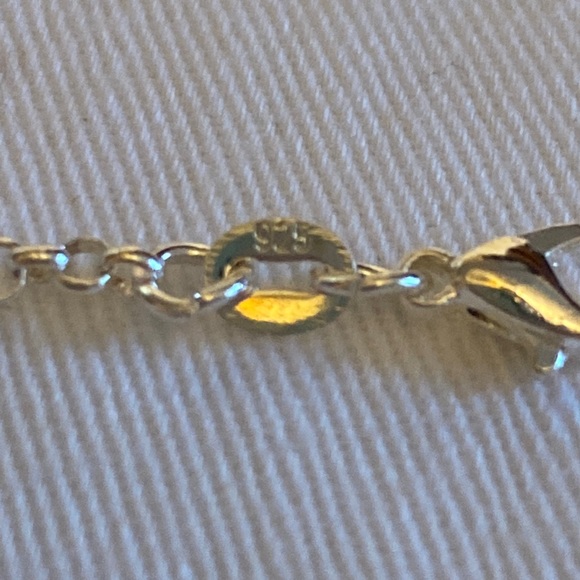 Quart 925 Silver Moon Necklace - Picture 3 of 3